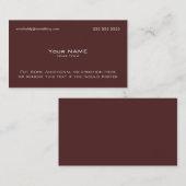 Modern Maroon Visitenkarte (Vorne/Hinten)