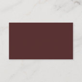 Modern Maroon Visitenkarte (Rückseite)