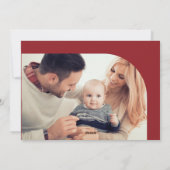 Modern Marsala und White 2 Foto Weihnachten (Rückseite)