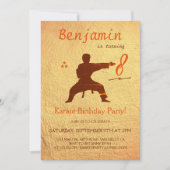 Modern Martial Arts Karate Fun Party Kindergeburts Einladung (Vorderseite)