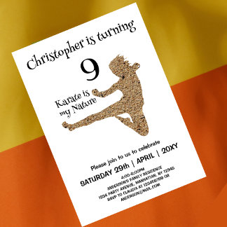 Modern Martial Arts Karate Kindergeburtstag Einladung
