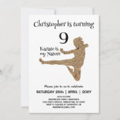 Modern Martial Arts Karate Kindergeburtstag Einladung (Vorderseite)