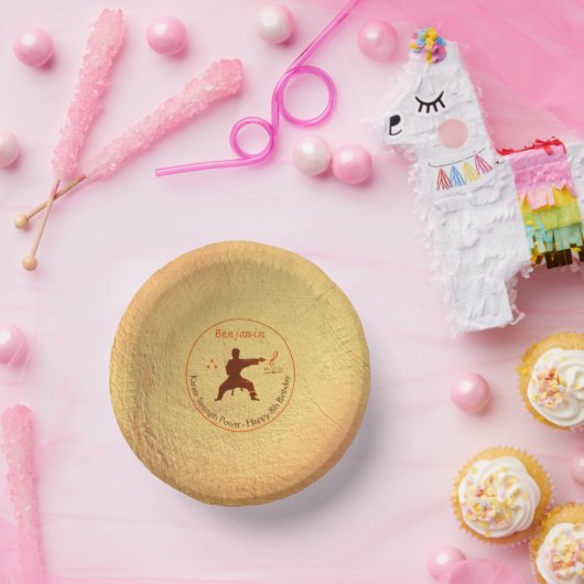 Modern Martial Arts Karate Party 8. Kindergeburtst Pappteller (Party)