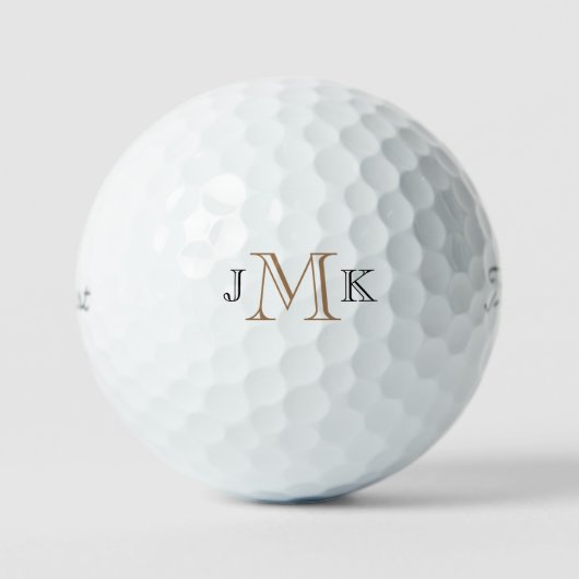 Modern Masculine Monogram Titleist Pro VI Golfball (Vorderseite)