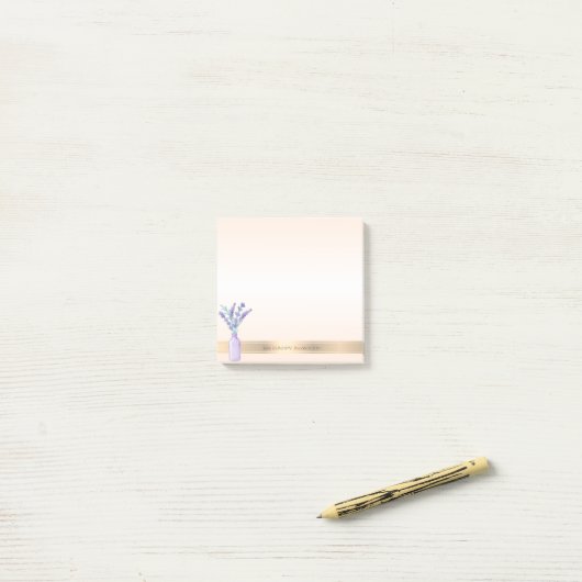 Modern Mason Jar Lavander - Personalisiert Post-it Klebezettel (Auf Schreibtisch)