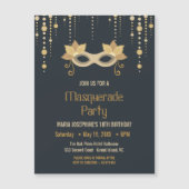 Modern Masquerade Geburtstagsparty Einladung (Vorderseite)