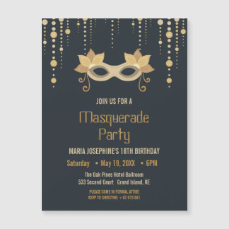 Modern Masquerade Geburtstagsparty Einladung