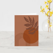 Modern Matisse Inspirierte Abstrakte Formen Karte (Gelbe Blume)