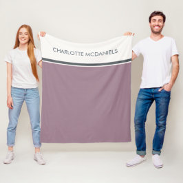 Modern Maulberry Einfache Personalisierte Bezeichn Fleecedecke