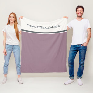 Modern Maulberry Einfache Personalisierte Bezeichn Fleecedecke