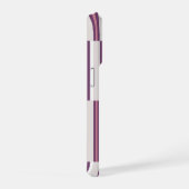 Modern Mauve and Plum Stripe iPhone Hülle (Rechte Seite)