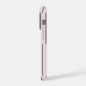 Modern Mauve and Plum Stripe iPhone Hülle (Linke Seite)