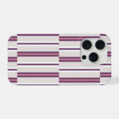 Modern Mauve and Plum Stripe iPhone Hülle (Rückseite (Horizontal))