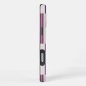 Modern Mauve and Plum Stripe iPhone Hülle (Rechte Seite)
