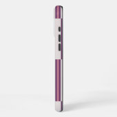 Modern Mauve and Plum Stripe iPhone Hülle (Linke Seite)