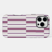Modern Mauve and Plum Stripe iPhone Hülle (Rückseite (Horizontal))