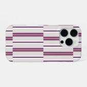Modern Mauve and Plum Stripe iPhone Hülle (Rückseite (Horizontal))