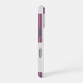 Modern Mauve and Plum Stripe iPhone Hülle (Rechte Seite)