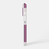 Modern Mauve and Plum Stripe iPhone Hülle (Linke Seite)
