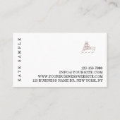 Modern Mauve Black Coastal Boat Brand Visitenkarte (Rückseite)