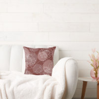 Modern Mauve Boho Blumenkissen