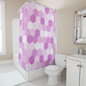 Modern Mauve Hexagonal Geometrisches Muster Duschvorhang (Beispiel)