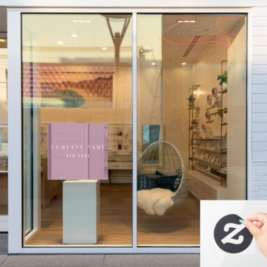 Modern Mauve Luxury Company Typografy Business Fensteraufkleber (Schaufenster)