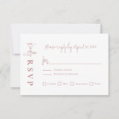 Modern Mauve RSVP Card Karte (Vorderseite)