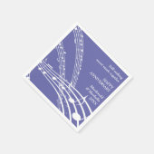 Modern Mauve SWEET MUSIC Jubiläum Serviette (Ecke)