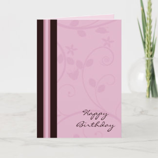 Modern Mauve Swirl Geburtstagskarte Karte