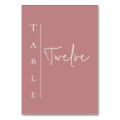 Modern Mauve Wedding Tischnummer (Vorderseite)