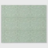 Modern Maze Sage Green Geschenkpapier (Flach)