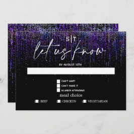 Modern Meal Choice UAWG Edgy Lila Glitzer Einladung