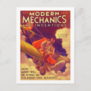 "Modern Mechanix" 1931 Vintage-Magazin-Cover Postkarte