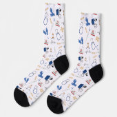 Modern Medical Doctor Nurse Pattern Socken (Linkes Detail)