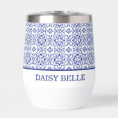 Modern Mediterranean Blue Mosaic Wedding (Vorderseite)