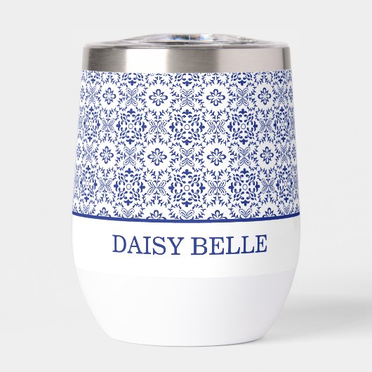 Modern Mediterranean Blue Mosaic Wedding (Vorderseite)