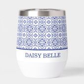 Modern Mediterranean Blue Mosaic Wedding (Rückseite)