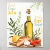 Modern Mediterranean Kitchen Poster (Vorne)