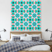 Modern Mediterranean Star Tile Pattern Accent Pill Leinwanddruck (Insitu (Schlafzimmer))