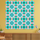 Modern Mediterranean Star Tile Pattern Accent Pill Leinwanddruck (Insitu (Wohnzimmer))
