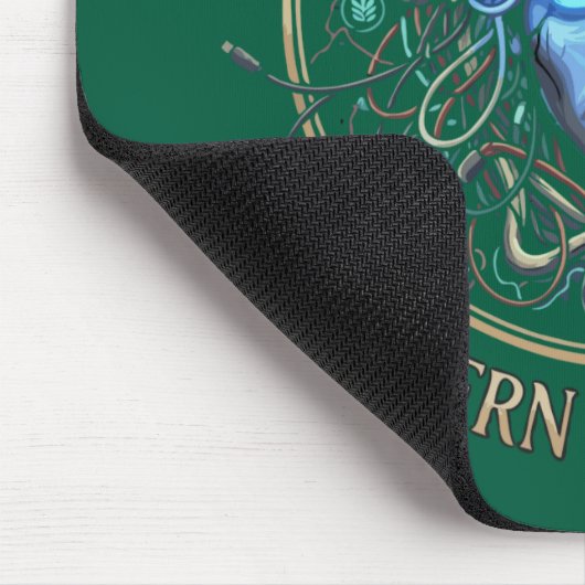 Modern Medusa Tech Struggles - Cyberpunk Greek  Mousepad (Ecke)