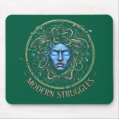 Modern Medusa Tech Struggles - Cyberpunk Greek Mousepad (Vorne)