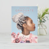 Modern | Meereskorallen | Abschluss Wasserfarbe Ankündigung (Stehend Vorderseite)