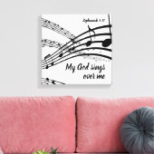 Modern MEIN GOTT SIND ÜBER MIR Christlich Leinwanddruck (Insitu (Wohnzimmer))