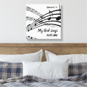 Modern MEIN GOTT SIND ÜBER MIR Christlich Leinwanddruck (Insitu (Schlafzimmer))