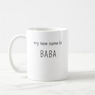 Modern Mein neuer Name ist BaBa papa mommy daddy g Kaffeetasse
