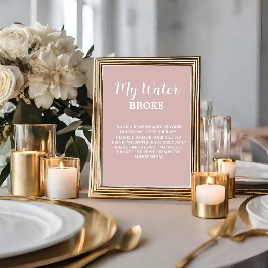 Modern mein Wasser kaputt Baby Duschgel Spielzeich Poster