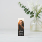 Modern Memorial Beerdigung Gedicht Mini Lesezeiche Mini Visitenkarte (Stehend Vorderseite)