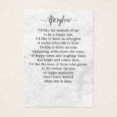 Modern Memorial Beerdigung Karte 3 Foto (Rückseite)